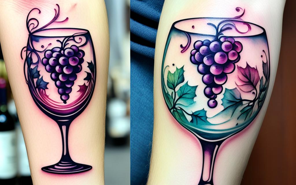 Significado y diseños populares del tatuaje de copa de vino