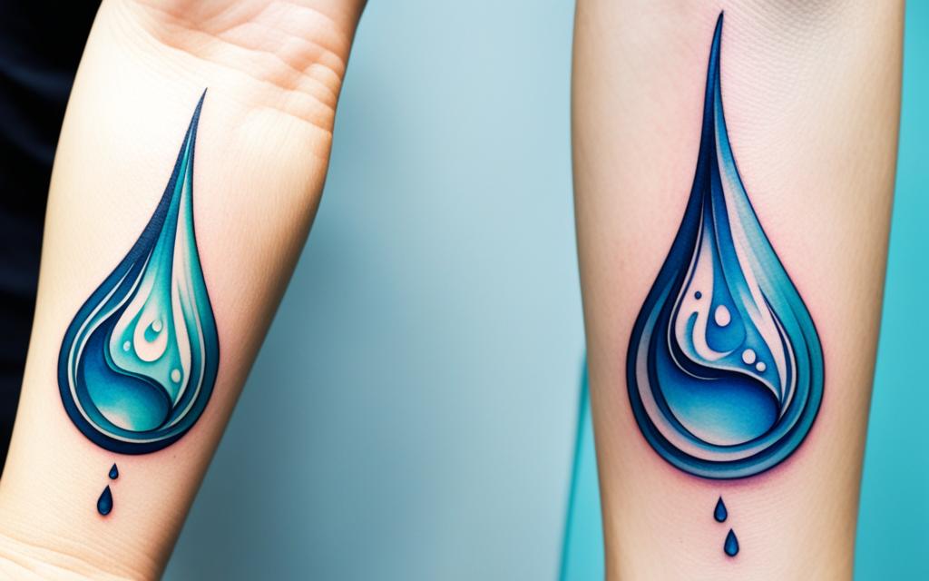 diseño tatuaje gota de agua