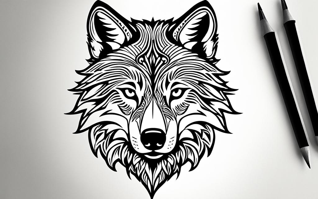 diseño tatuajes lobos