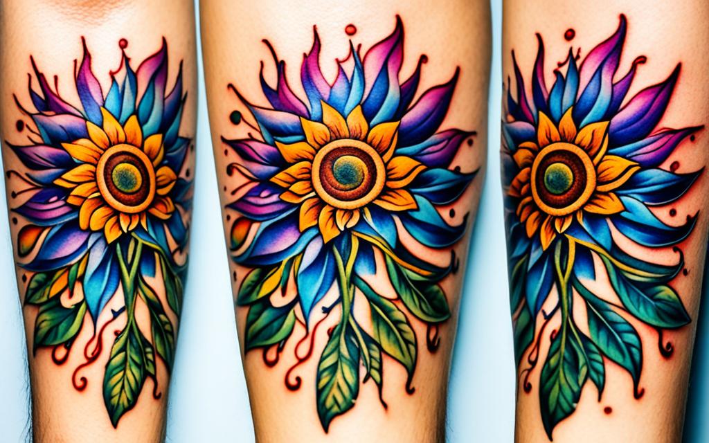 girasol como símbolo de esperanza en tatuajes