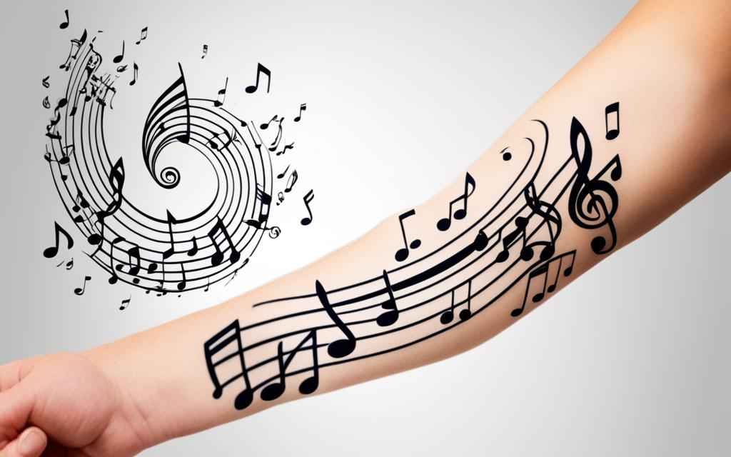 tatuajes de notas musicales